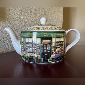 James Sadler “Village Tea Rooms” Ceramic Teapot, 🦋